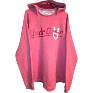 Under Armour Baseball Graphic Hoodie Sweatshirt Pink LG Womens